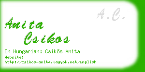 anita csikos business card