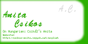 anita csikos business card